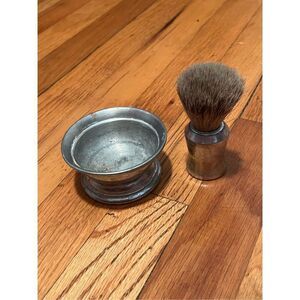 Vintage Rooney Pewter Shave Set